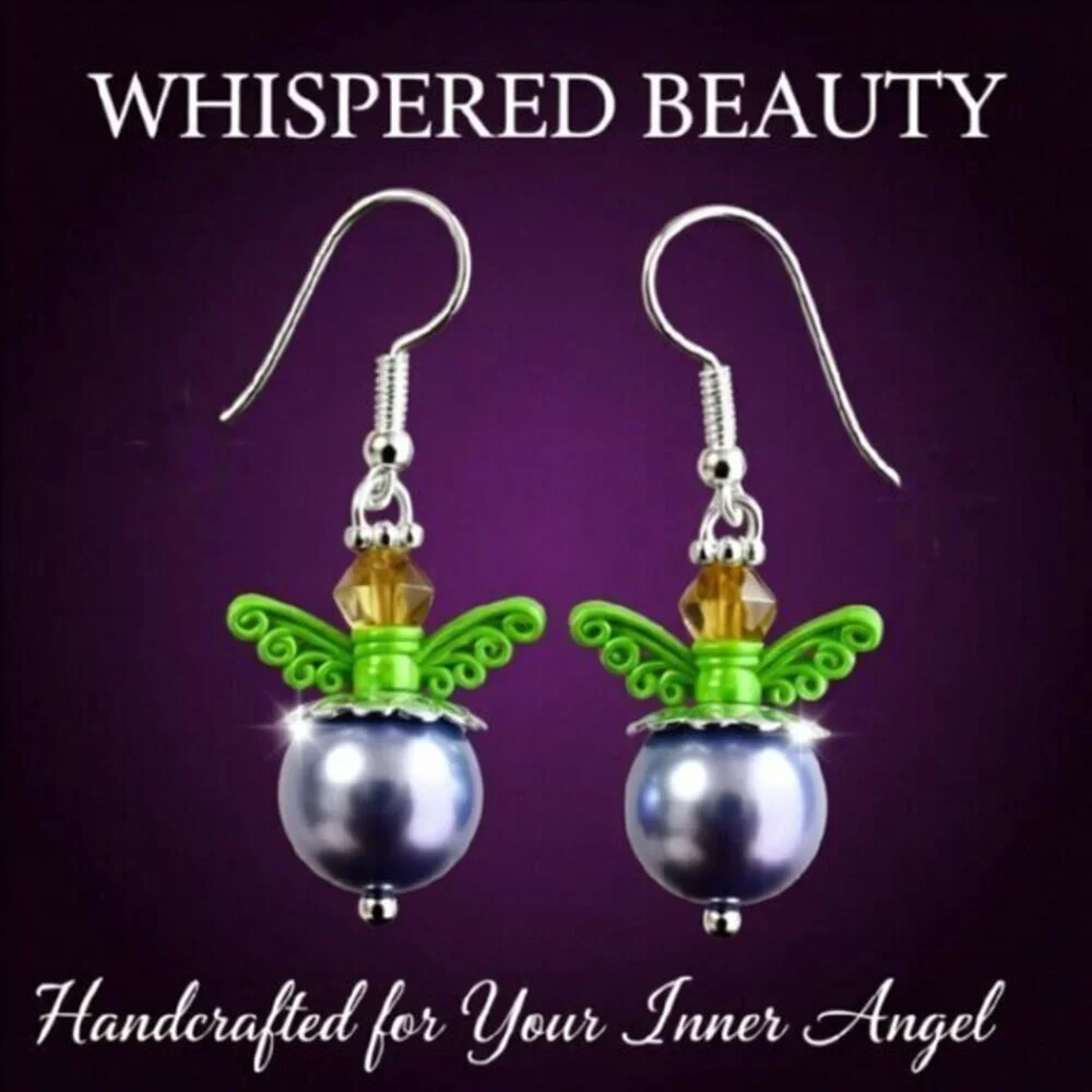 Saucy Angels! Lilac, Purple & Gold Angel Earrings! Pick your Favorite!